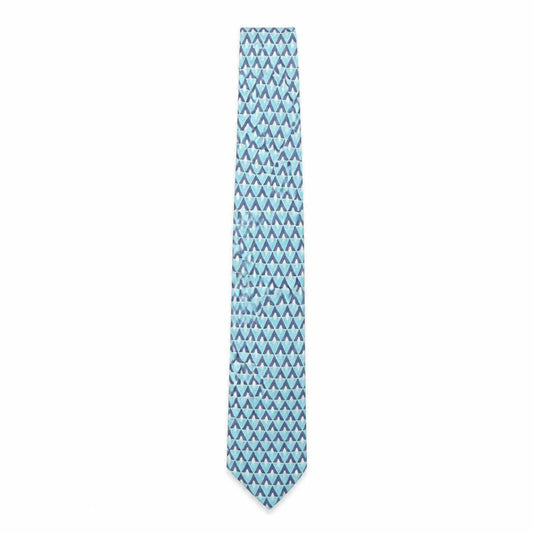 Front view of Next men’s multicoloured geometric silk pointed tie one size