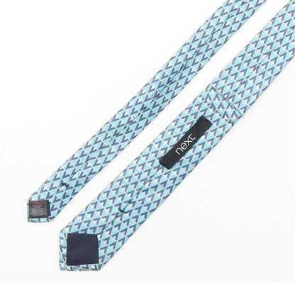 NEXT Mens Multicoloured Geometric Silk Pointed Tie One Size