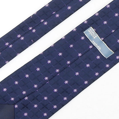 Marks and Spencer Mens Multicoloured Floral Polyester Pointed Tie One Size