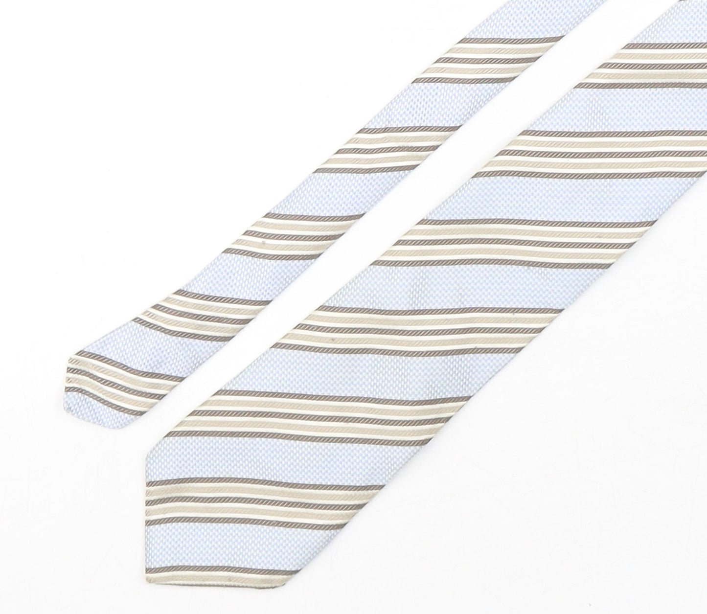 Marks and Spencer Mens Multicoloured Striped Silk Pointed Tie One Size