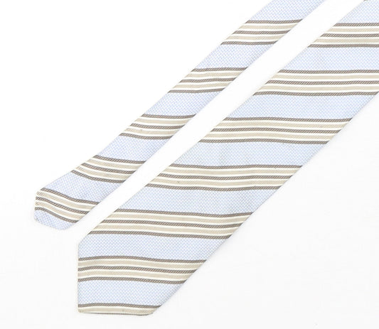 Marks and Spencer Mens Multicoloured Striped Silk Pointed Tie One Size