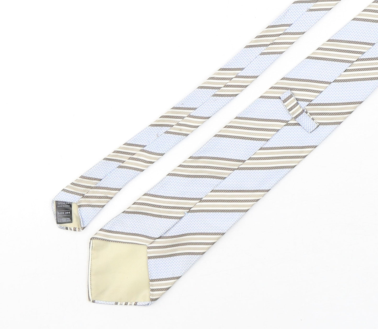 Marks and Spencer Mens Multicoloured Striped Silk Pointed Tie One Size