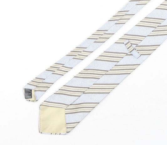 Marks and Spencer Mens Multicoloured Striped Silk Pointed Tie One Size