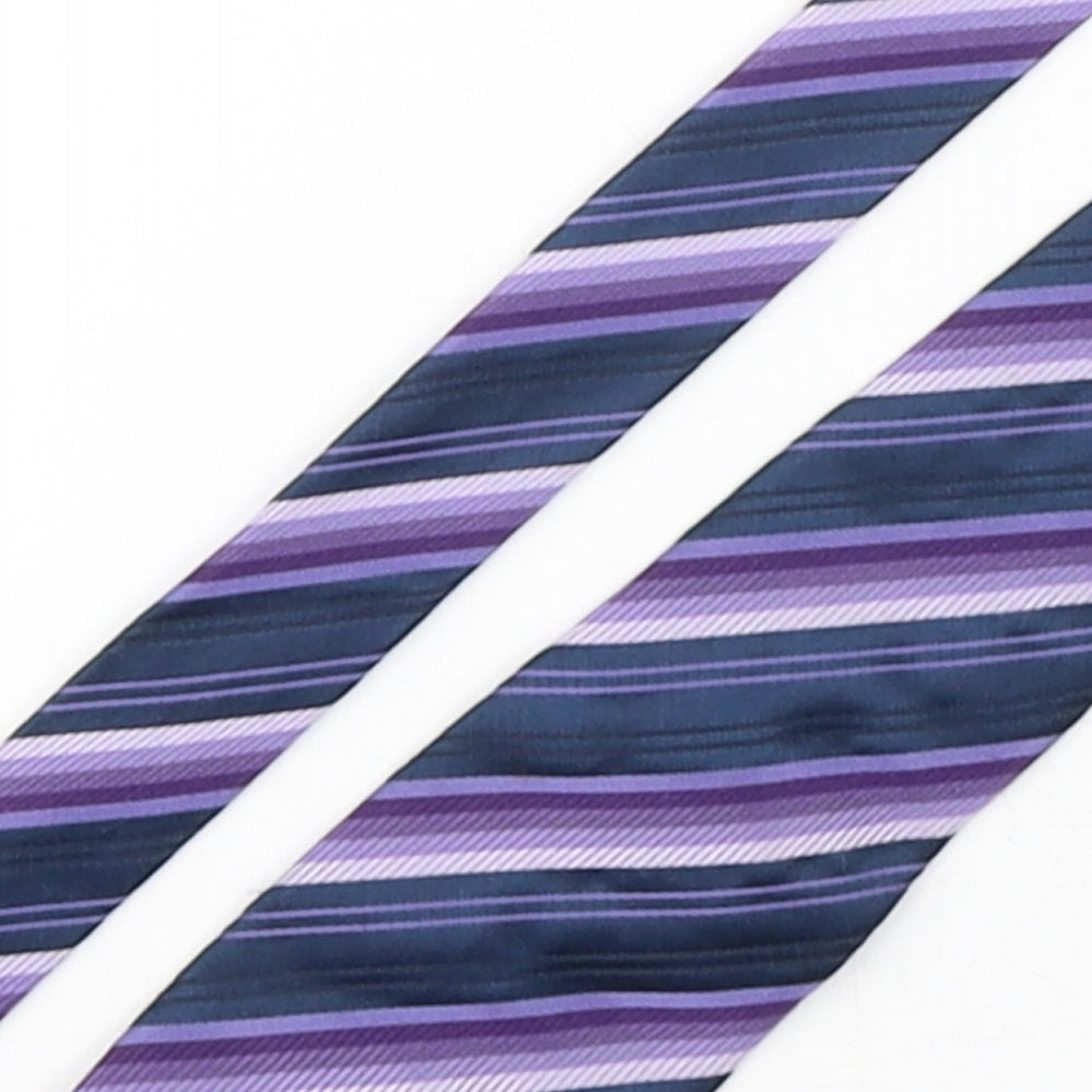 NEXT Mens Multicoloured Striped Polyester Pointed Tie One Size