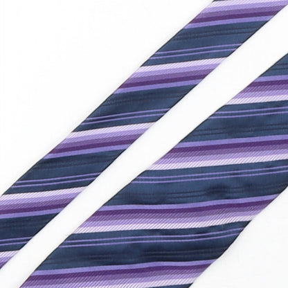 NEXT Mens Multicoloured Striped Polyester Pointed Tie One Size