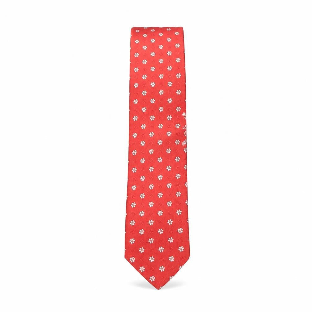 Mens Tie Rack Red Floral  Pointed Tie