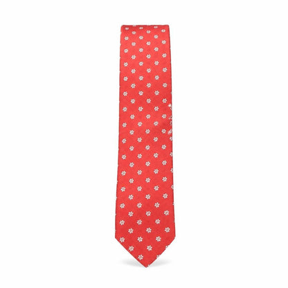 Mens Tie Rack Red Floral  Pointed Tie