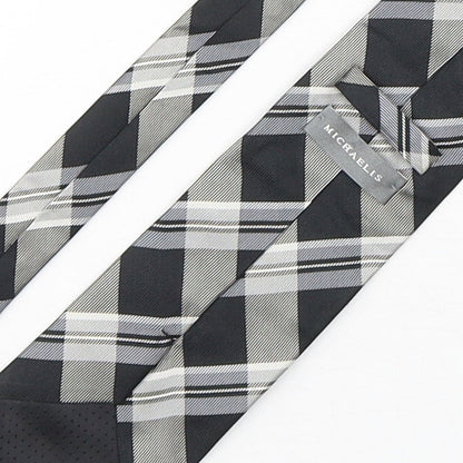 Michaelis Mens Multicoloured Plaids & Checks Silk Pointed Tie One Size