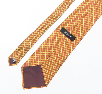 NEXT Mens Multicoloured Plaids & Checks Silk Pointed Tie One Size