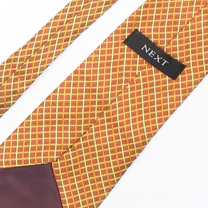 NEXT Mens Multicoloured Plaids & Checks Silk Pointed Tie One Size