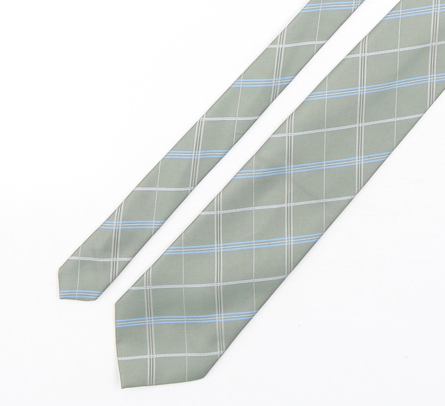 Marks and Spencer Mens Multicoloured Plaids & Checks Polyester Pointed Tie One Size