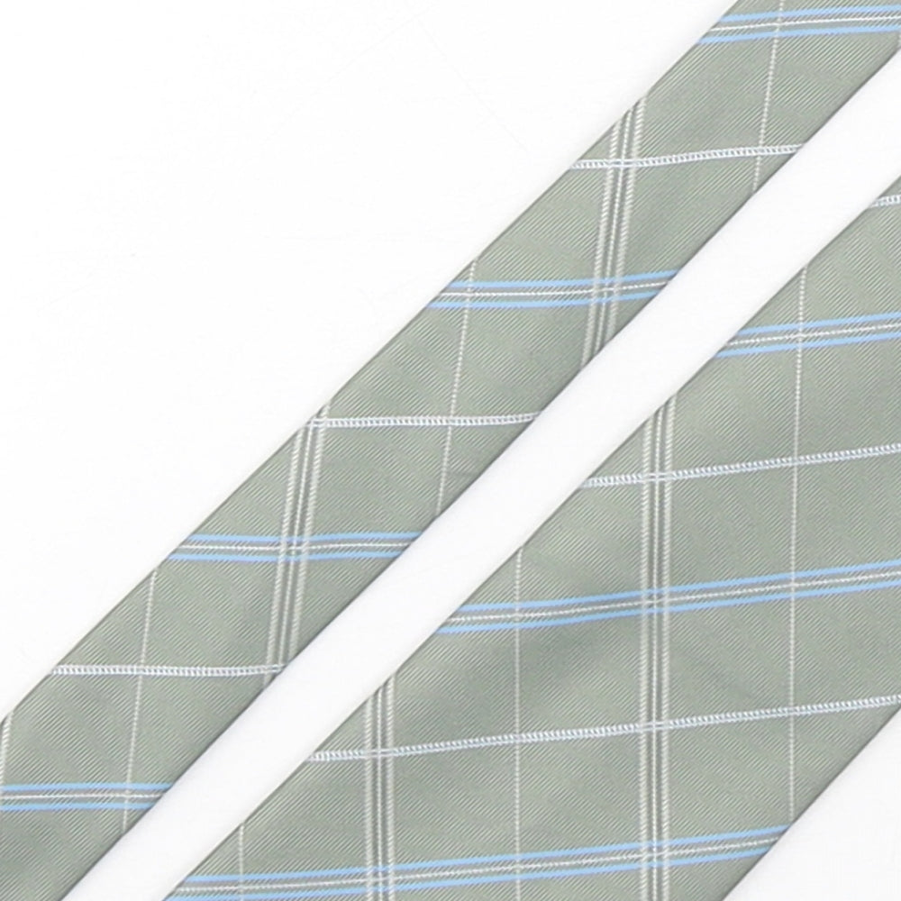 Marks and Spencer Mens Multicoloured Plaids & Checks Polyester Pointed Tie One Size