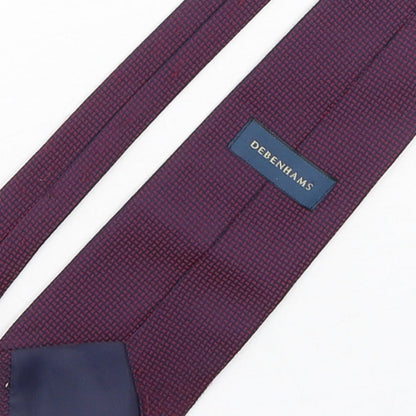 Mens Debenhams Purple Grenadine  Pointed Tie