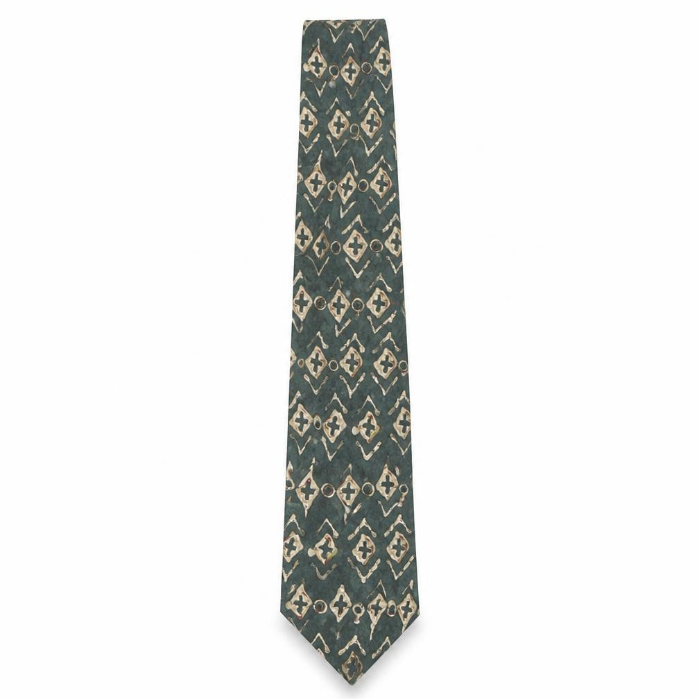Mens Marks and Spencer Multicoloured Geometric  Pointed Tie
