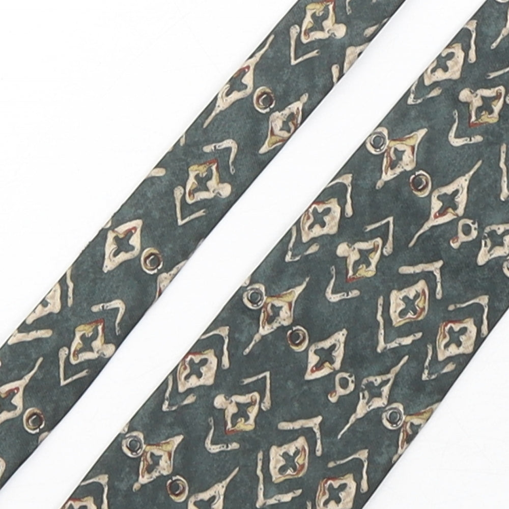 Marks and Spencer Mens Multicoloured Geometric Silk Pointed Tie One Size