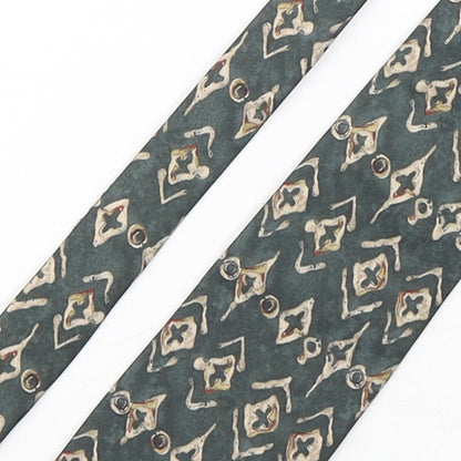 Marks and Spencer Mens Multicoloured Geometric Silk Pointed Tie One Size