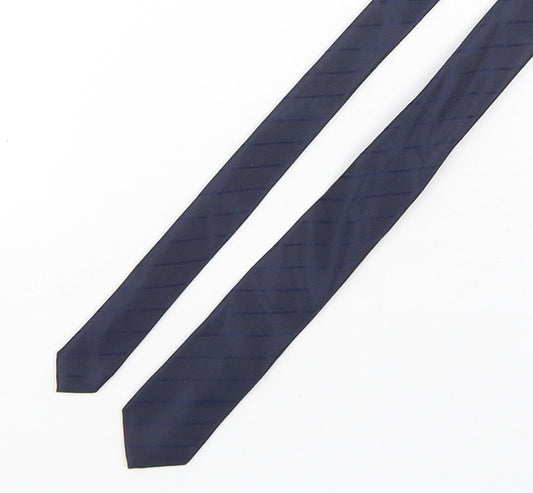 NEXT Mens Blue Striped Polyester Pointed Tie One Size