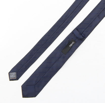 NEXT Mens Blue Striped Polyester Pointed Tie One Size