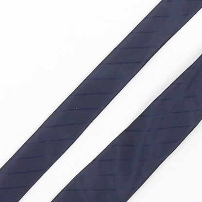 NEXT Mens Blue Striped Polyester Pointed Tie One Size
