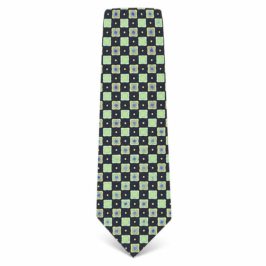 Front view of Woods & Gray men’s multicoloured plaids & checks silk pointed tie one size