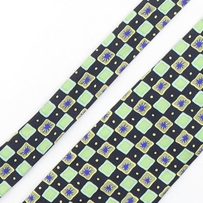 Woods & Gray Mens Multicoloured Plaids & Checks Silk Pointed Tie One Size