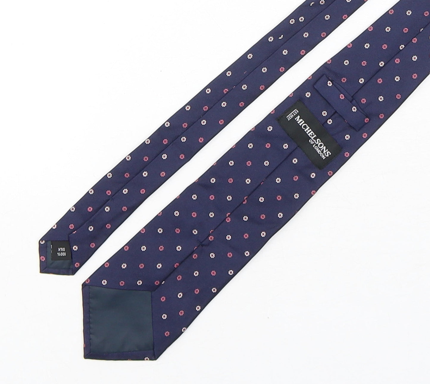 Michelsons Mens Multicoloured Floral Silk Pointed Tie One Size