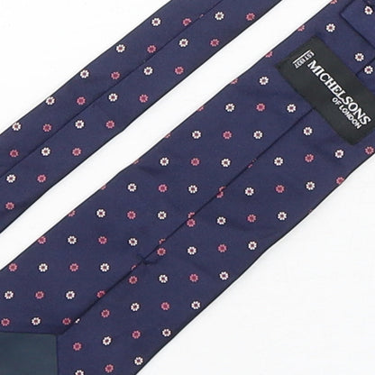 Michelsons Mens Multicoloured Floral Silk Pointed Tie One Size