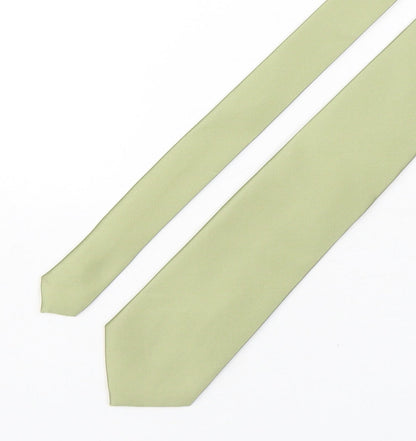 Puccini Mens Green  Microfibre Pointed Tie One Size