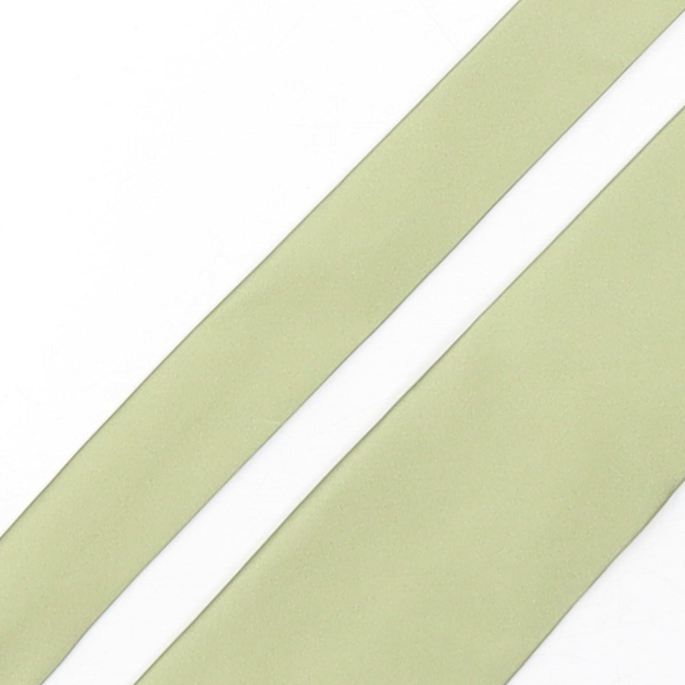 Puccini Mens Green  Microfibre Pointed Tie One Size