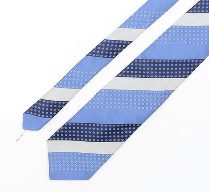 Marks and Spencer Mens Multicoloured Striped Silk Pointed Tie One Size