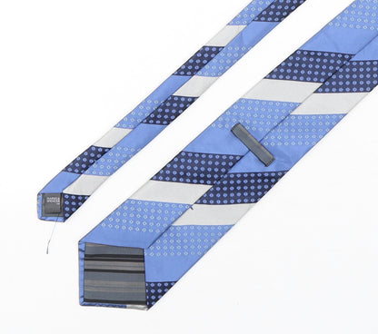 Marks and Spencer Mens Multicoloured Striped Silk Pointed Tie One Size