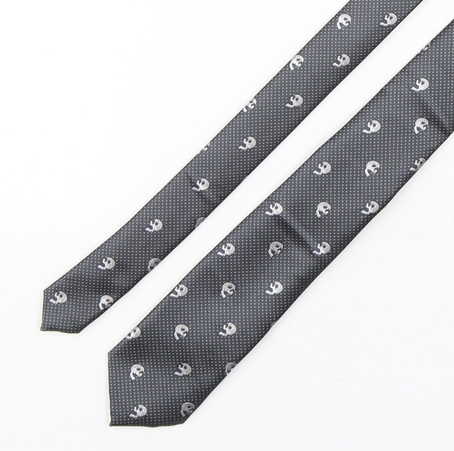 Topman  Mens Silver Polka Dot Polyester Pointed Tie One Size