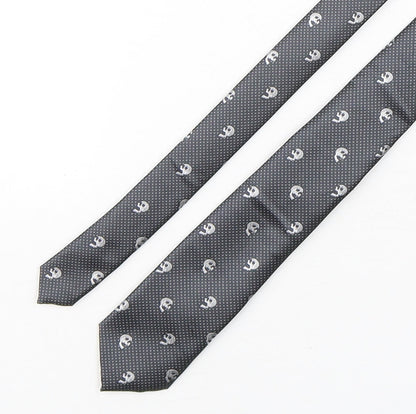 Topman  Mens Silver Polka Dot Polyester Pointed Tie One Size