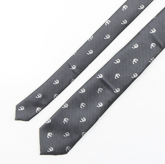 Topman  Mens Silver Polka Dot Polyester Pointed Tie One Size