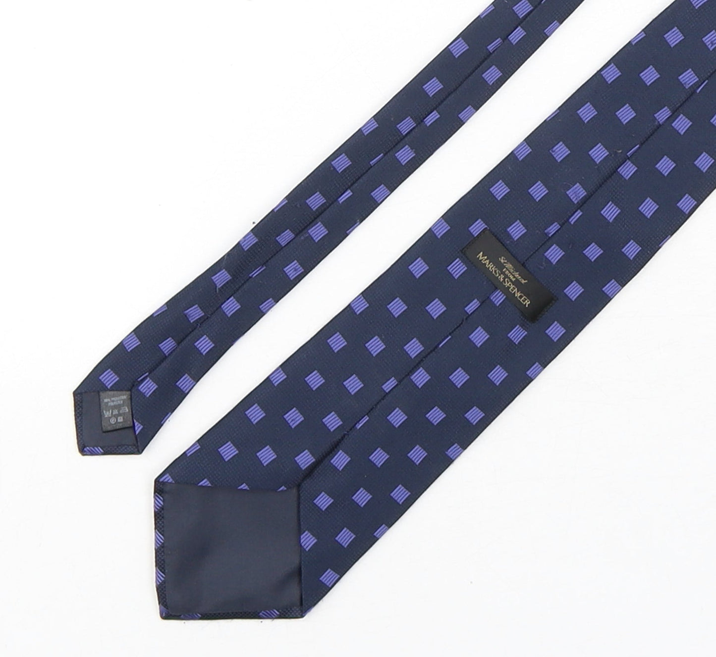 Marks and Spencer Mens Multicoloured Geometric Polyester Pointed Tie One Size