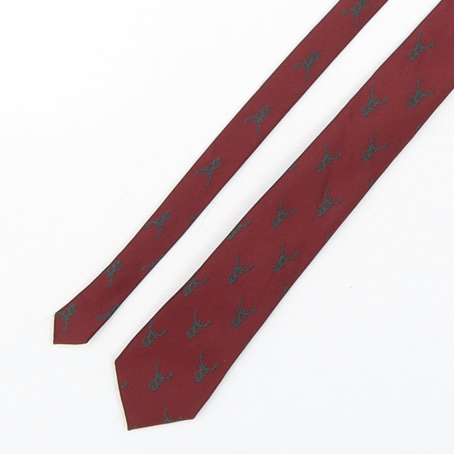 Autograph Mens Red Geometric Polyester Pointed Tie One Size