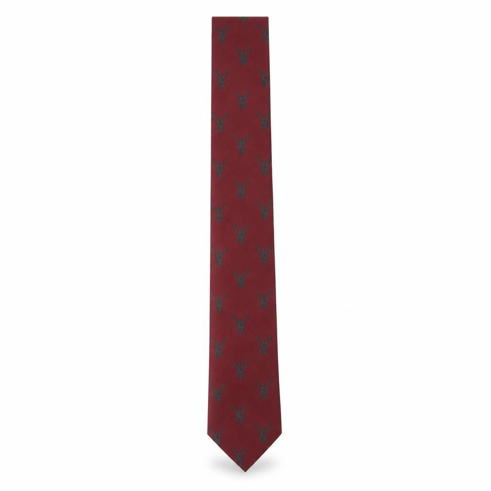 Mens Autograph Red Geometric  Pointed Tie