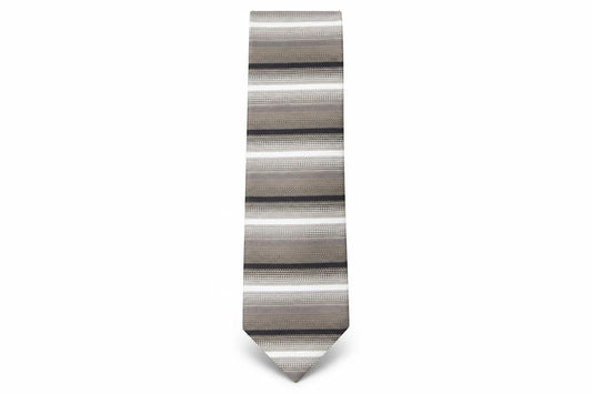 Front view of Collezione men’s multicoloured striped silk pointed tie one size