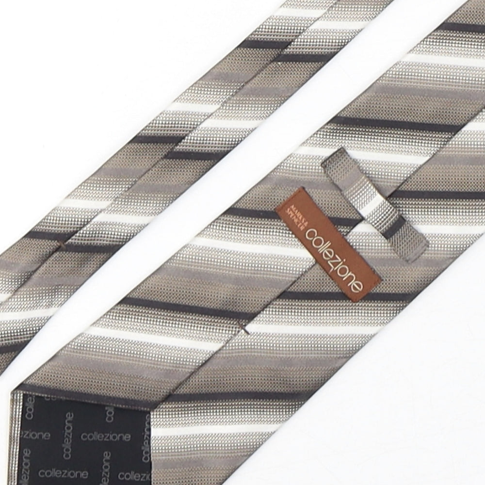 Mens Collezione Multicoloured Striped  Pointed Tie