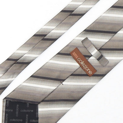 Mens Collezione Multicoloured Striped  Pointed Tie