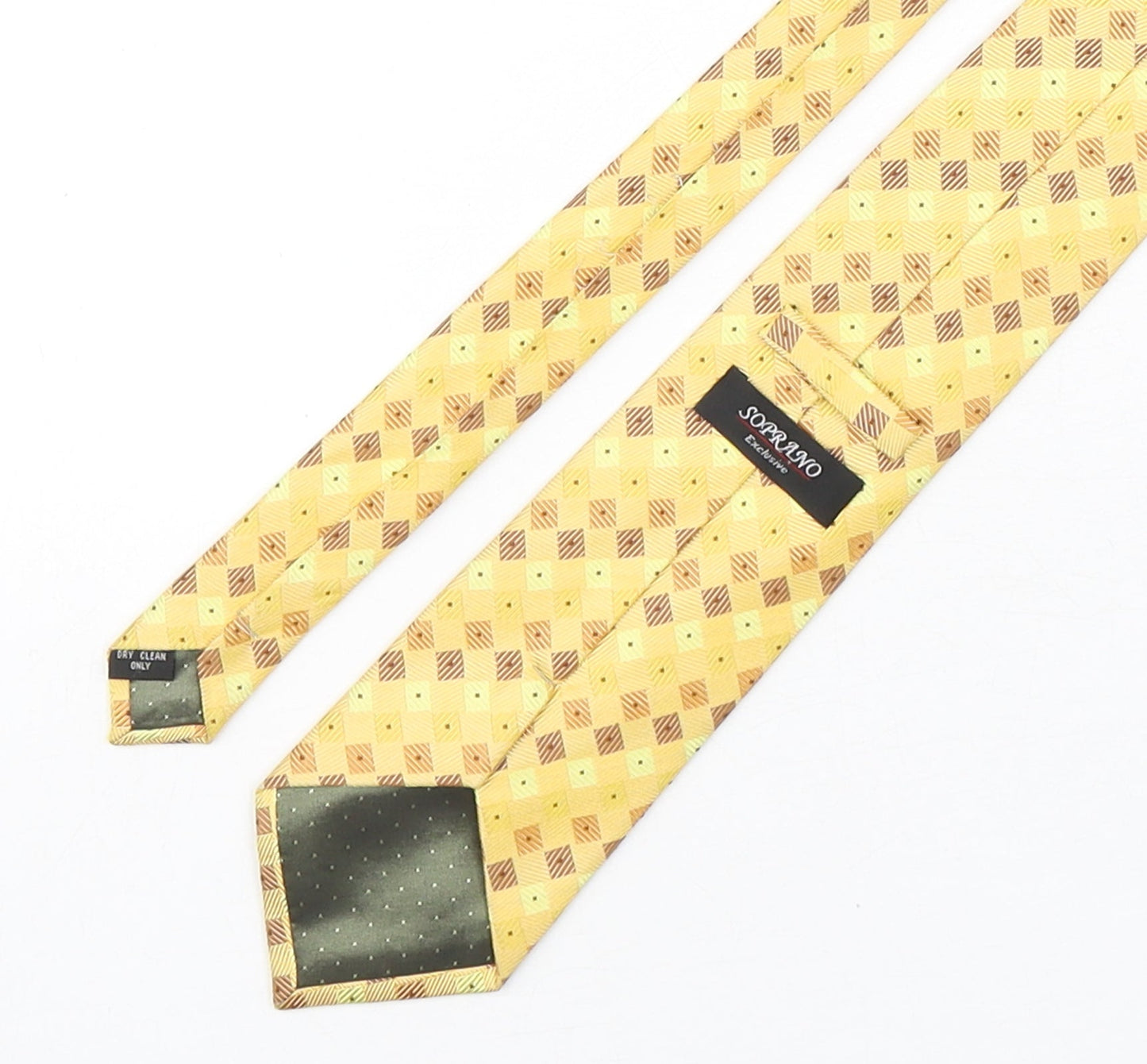 Soprano Mens Multicoloured Plaids & Checks Silk Pointed Tie One Size