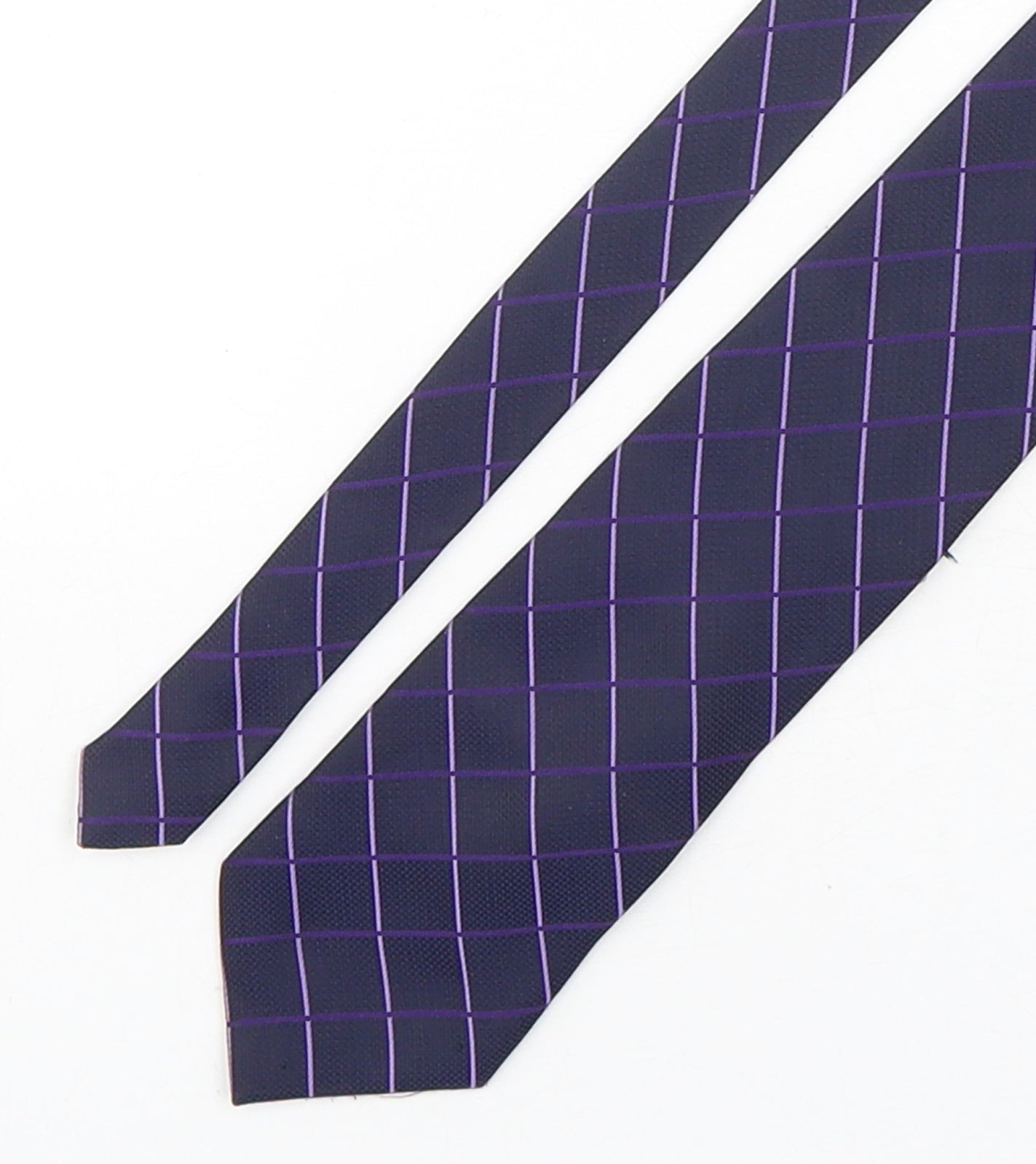 Mens BHS Purple Plaids & Checks  Pointed Tie