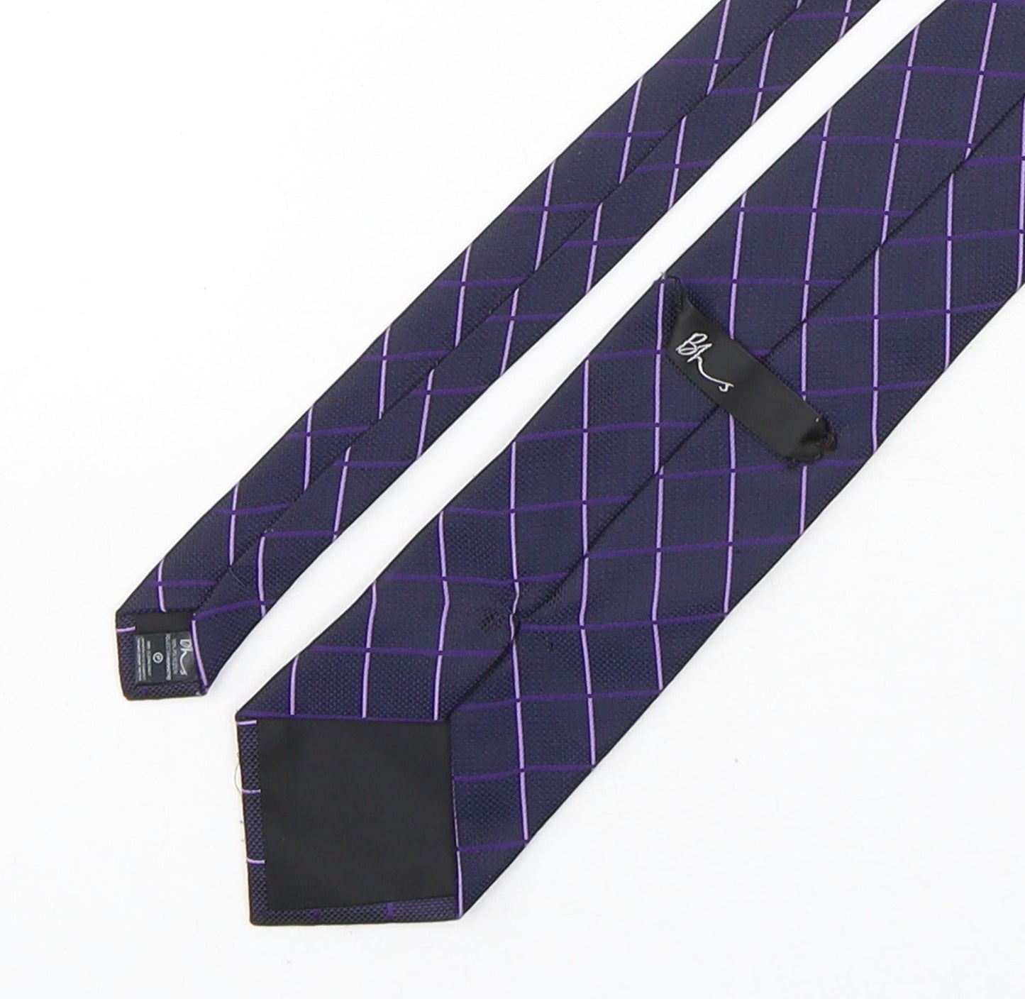 Mens BHS Purple Plaids & Checks  Pointed Tie