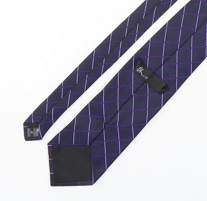 Mens BHS Purple Plaids & Checks  Pointed Tie