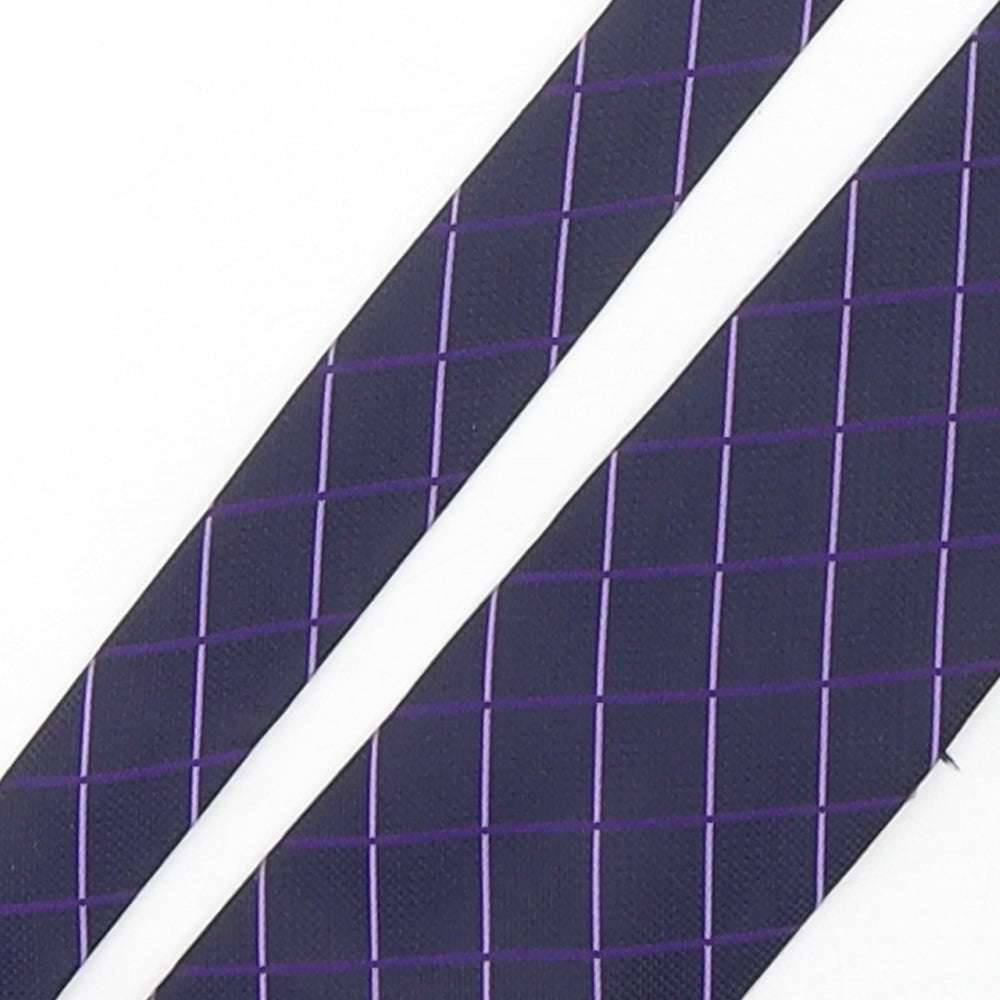 Mens BHS Purple Plaids & Checks  Pointed Tie