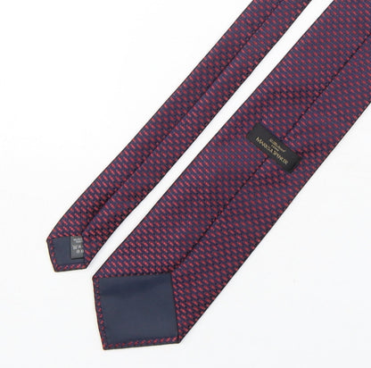 Marks and Spencer Mens Multicoloured Geometric Polyester Pointed Tie One Size