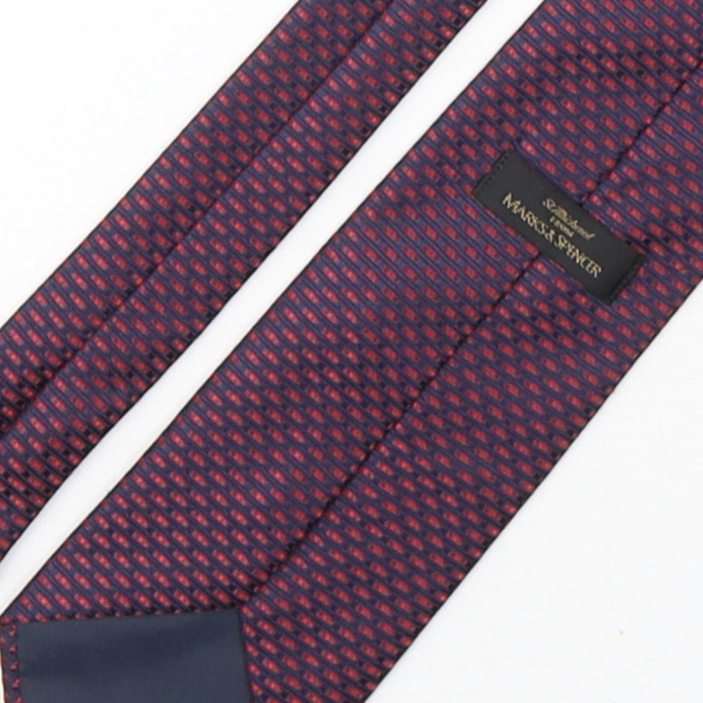 Marks and Spencer Mens Multicoloured Geometric Polyester Pointed Tie One Size