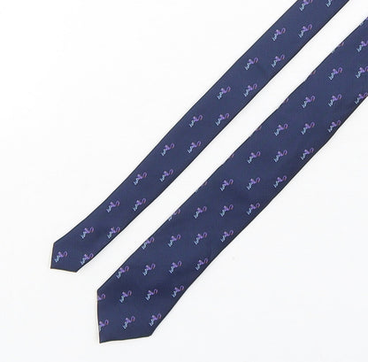 NEXT Mens Blue Geometric Polyester Pointed Tie One Size