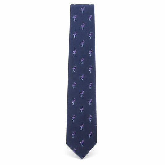 Front view of Next men’s blue geometric polyester pointed tie one size