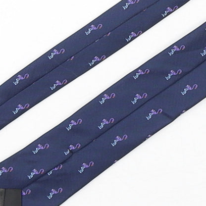 NEXT Mens Blue Geometric Polyester Pointed Tie One Size